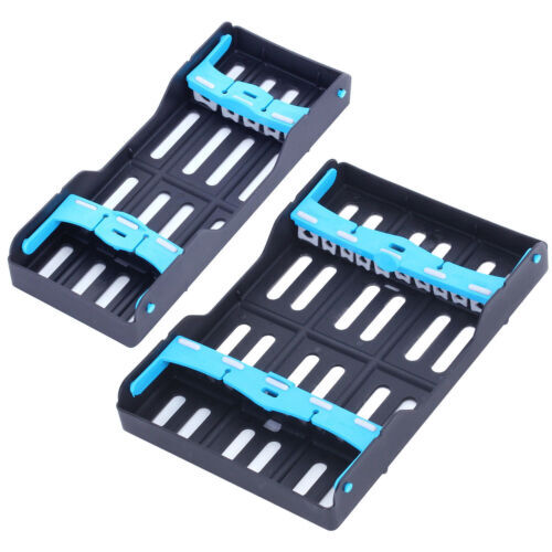 1*Dental Autoclaveable Plastic Sterilization Box Cassette 5/10 Instruments Black