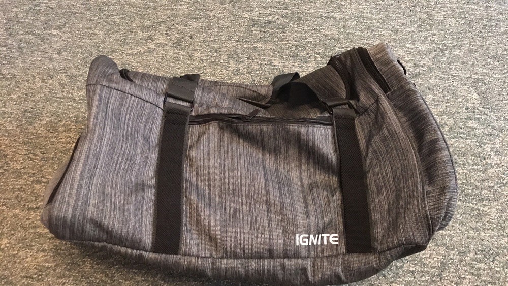 Ignite Duffel Bag  Gray Gym Bag EUC