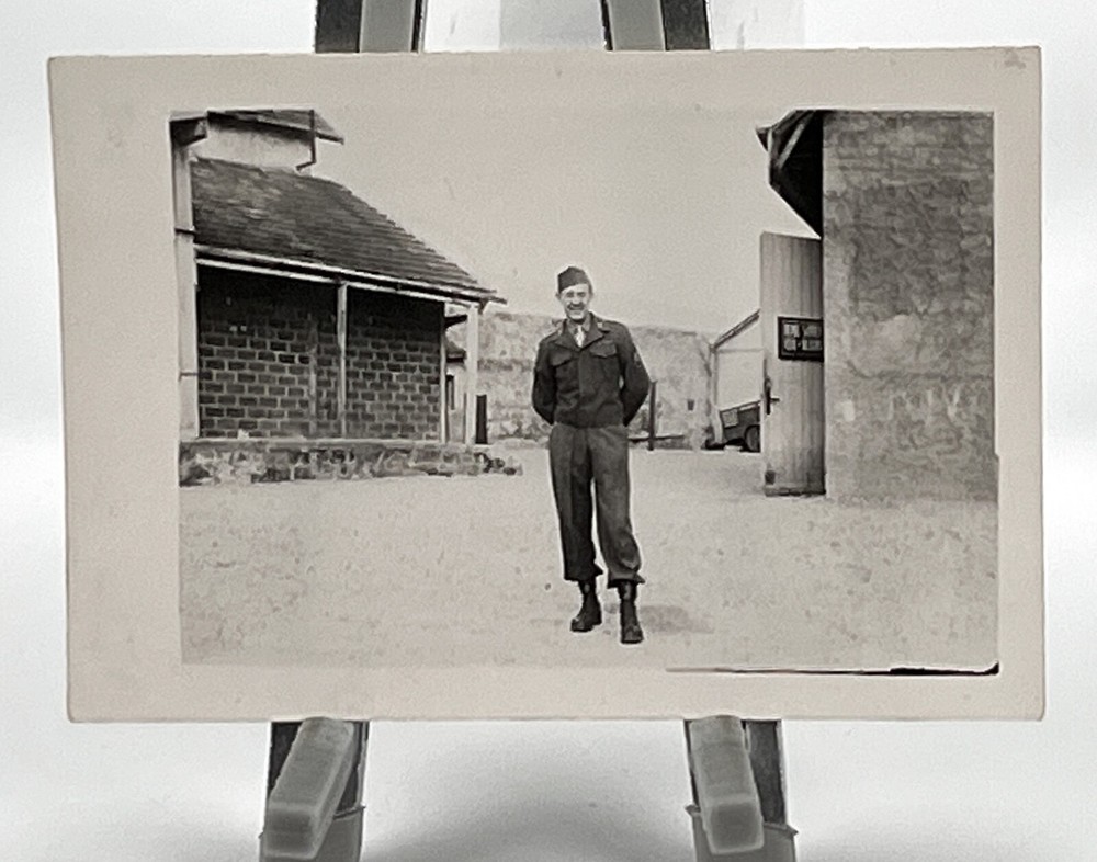 WW2 Era U.S. Construction Engineer In Between Buildings