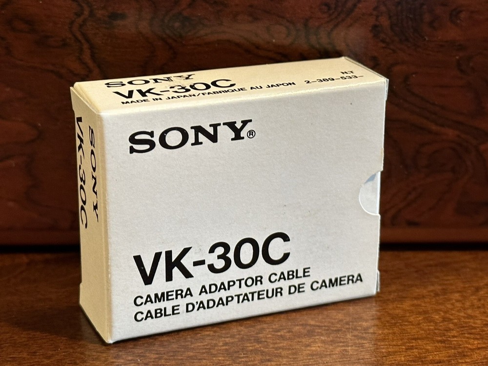 Sony VK-30C Camera Adapter Cable ~ NOS ~ 12” Length
