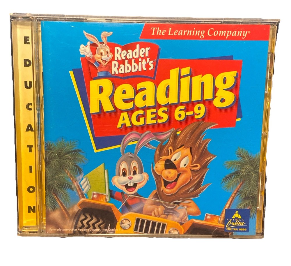 Reader Rabbit Reading Ages 6-9 PC MAC CD Rom 90s Educational Video Game VGC Copy