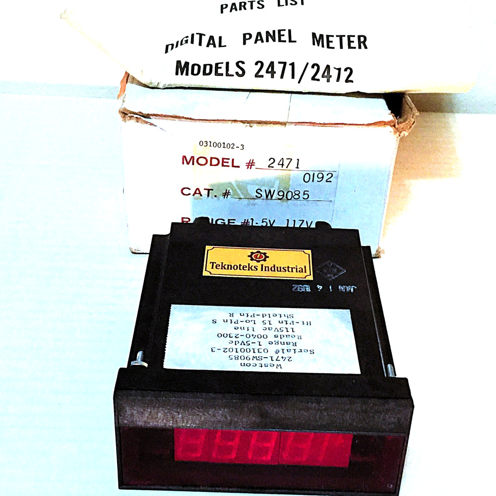 WESTCON 2471-SW9085 DIGITAL PANEL METER 1-5 VDC RANGE