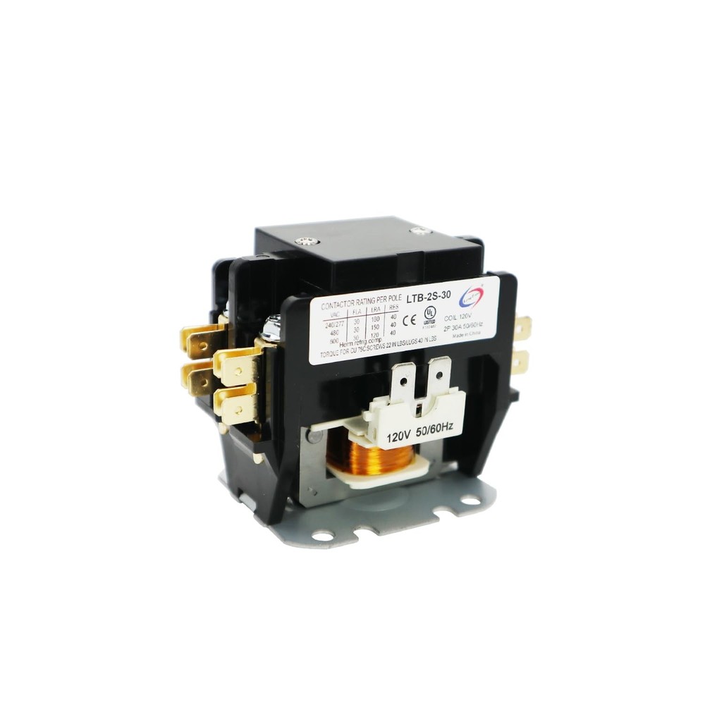 long term 2Pole 30 Amp 120V Coil Definite Purpose Air Conditioner Black