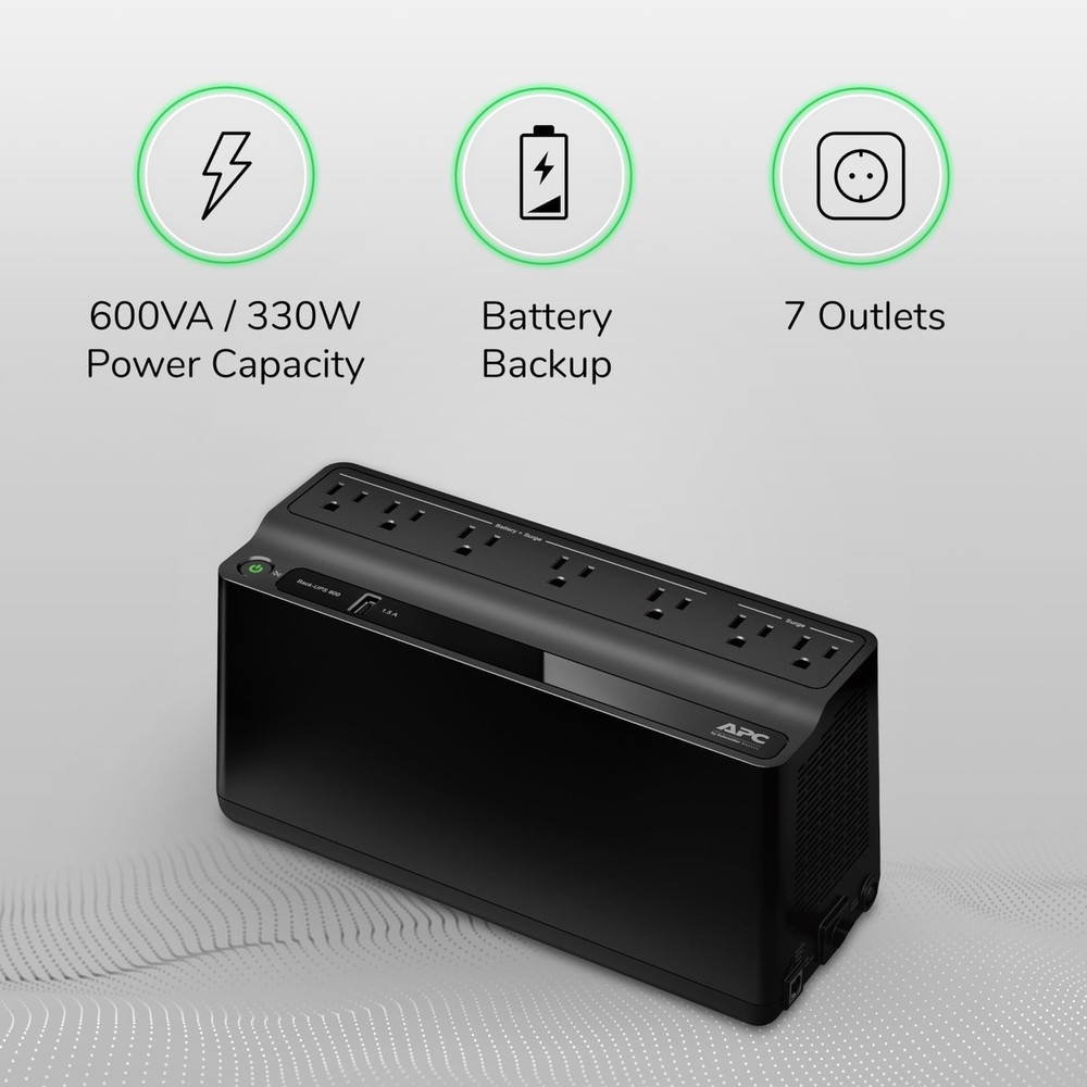 UPS Battery Backup APC BE600M1 600VA 330W