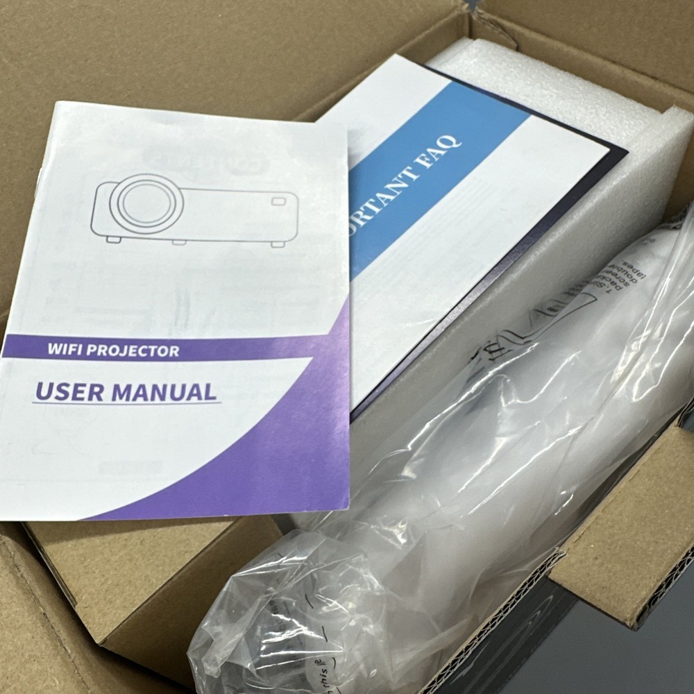 TMY 4K Projector with Wifi & Bluetooth, 80x100”