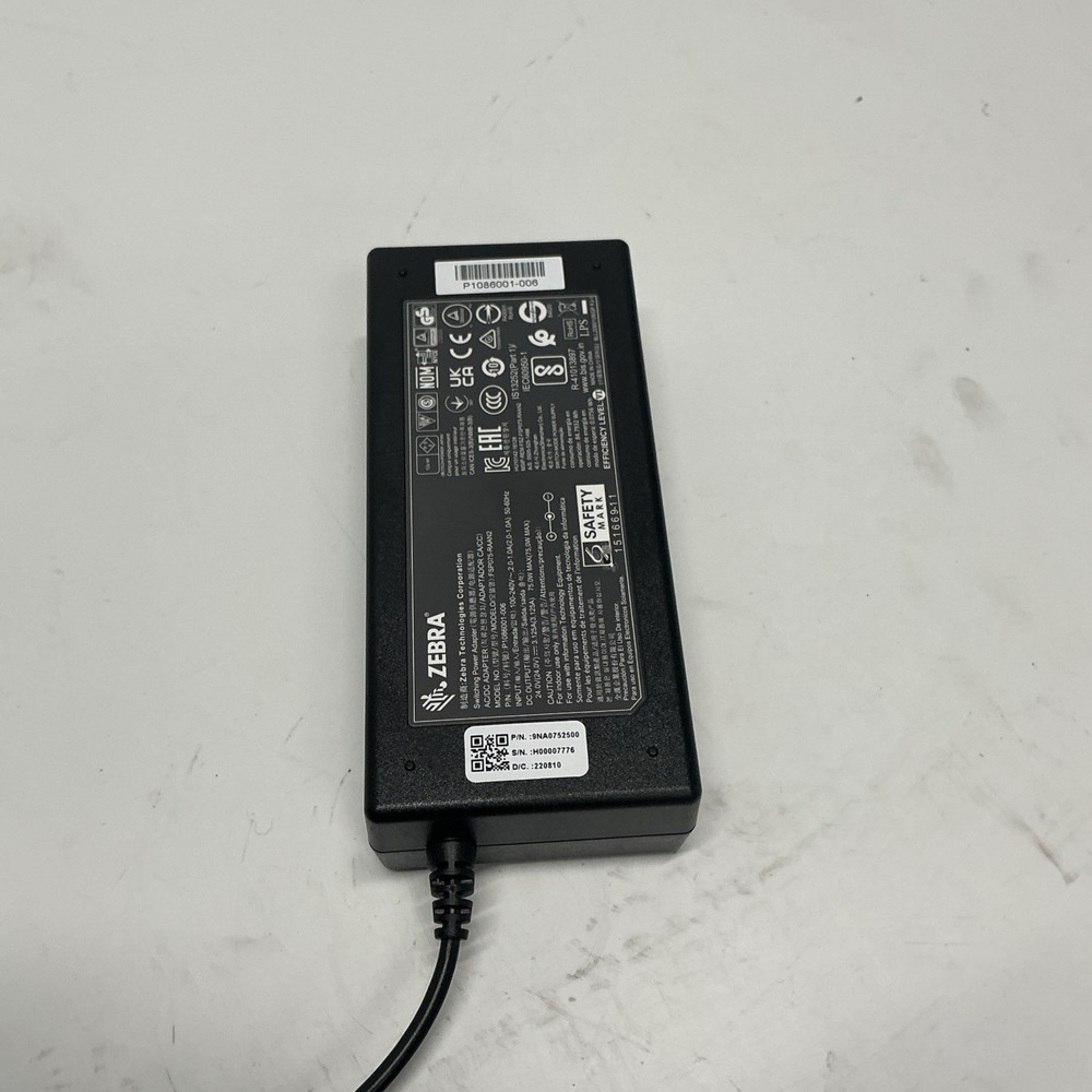 Zebra 9NA0752500 Power Supply Adapter X-349