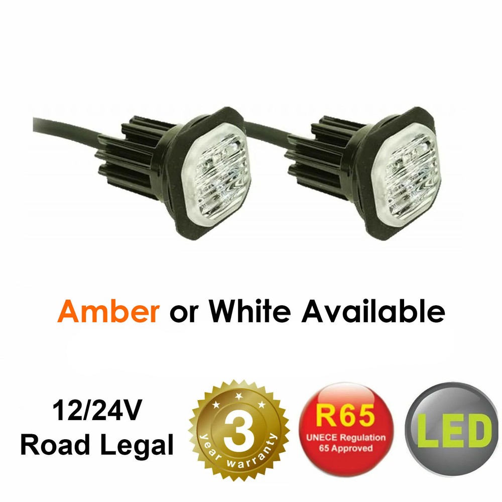 12/24v FLUSH MOUNT BRACKET LED HIDEAWAY FLASHING Strobe Lights Lightbar Recovery