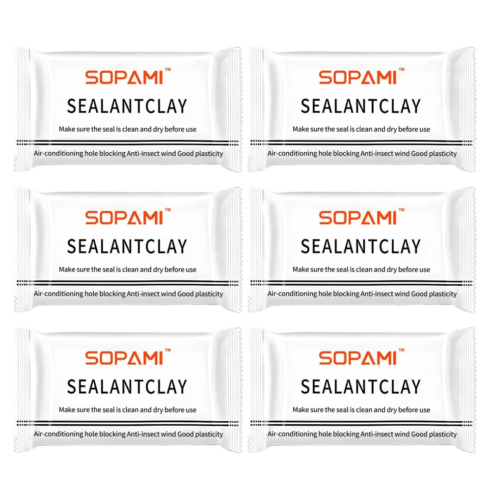 SOPAMI 10-Pack White Waterproof Sealant Putty - Quick Mending Mud & WHITE