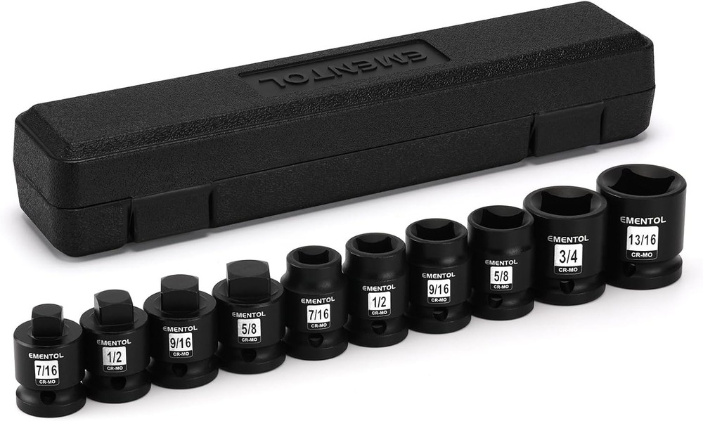 10PCS 1/2" Dr. Pipe Plug Socket Set, SAE, CR-MO, Tapered Male Square