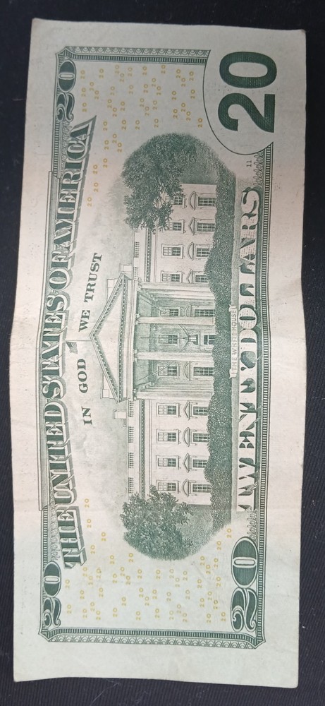 Error Miscut Misaligned US $20 Twenty Dollar.