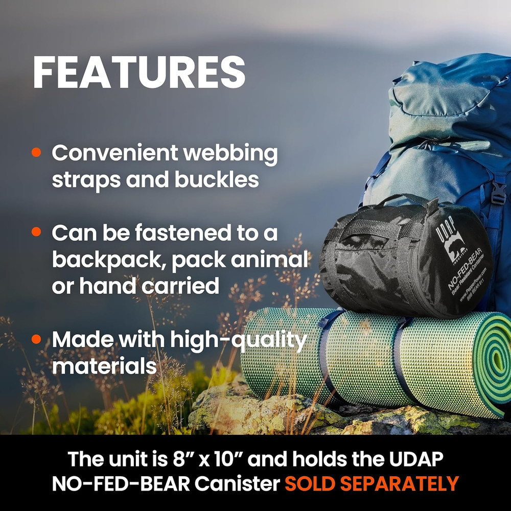 UDAP Bear Resistant Canister Carrying Case Only, BCC