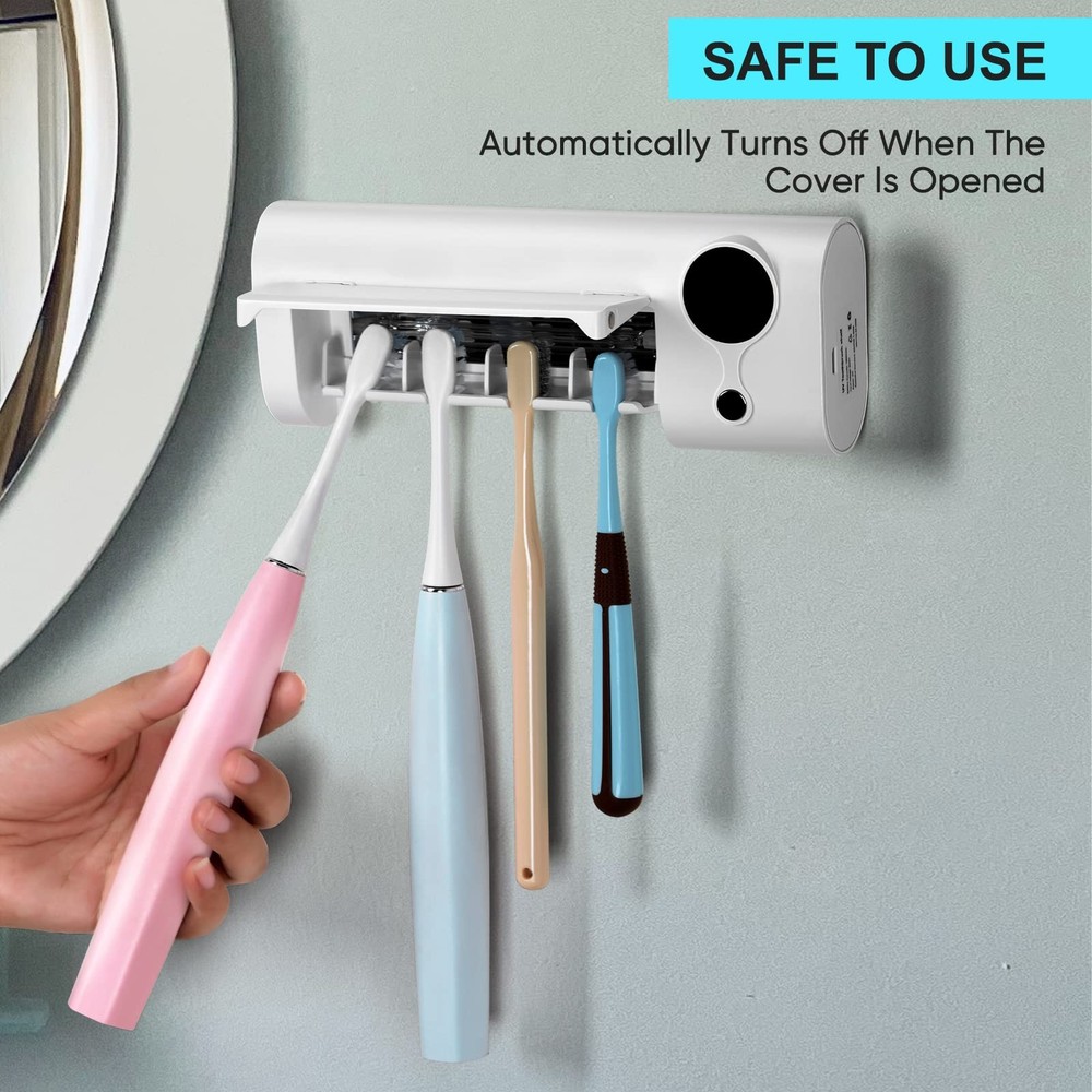 StarWin UV Toothbrush Cleaner, Timer Function, Rechargeable Tooth Brush White