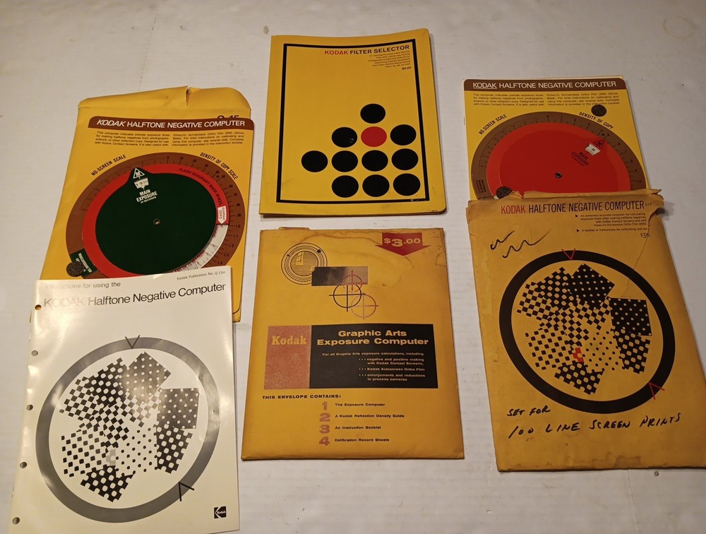 Kodak Graphic Arts Exposure Computer & Halftone Neg. Computers, Filter Selecter