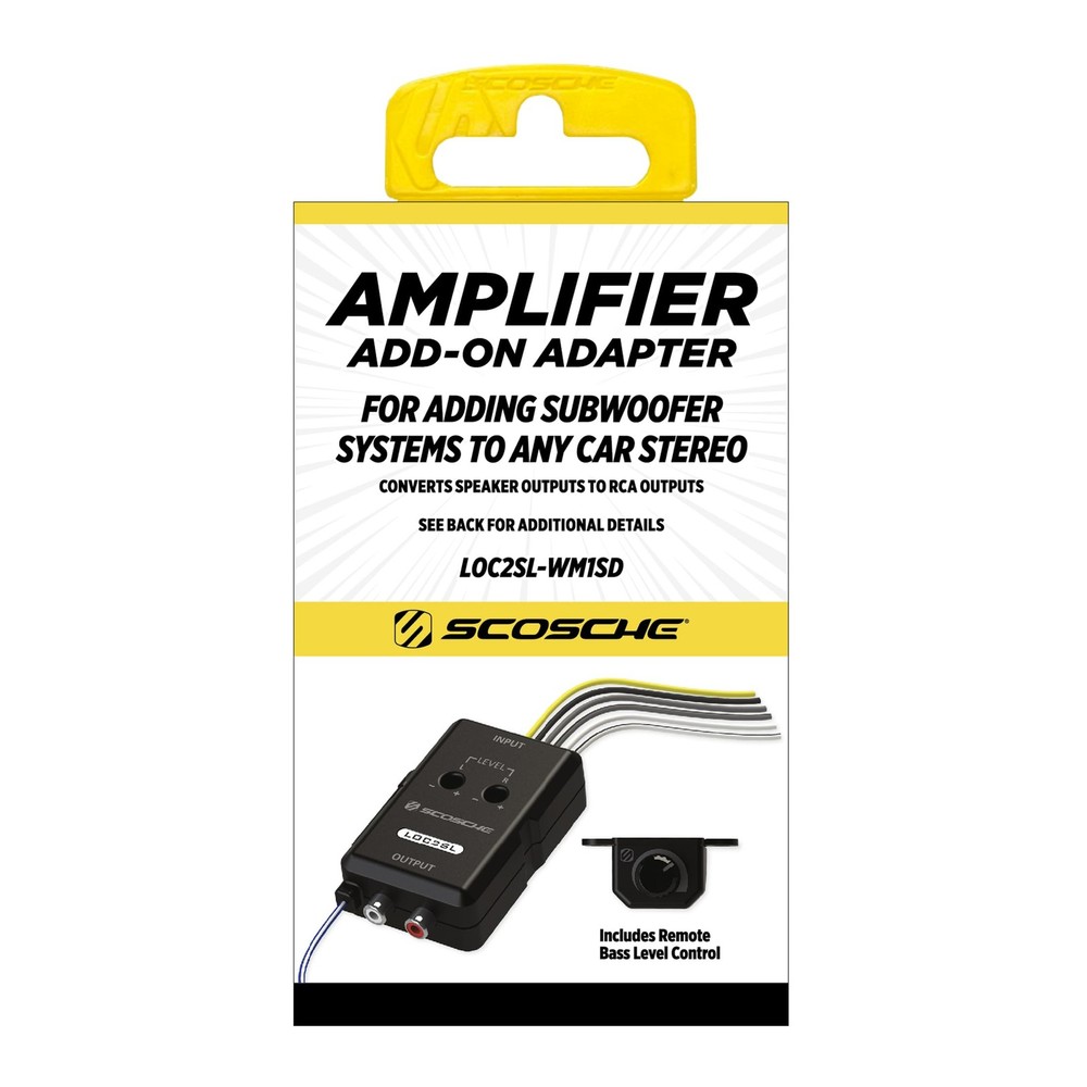 Scosche LOC2SL Line Output Converter with Remote Control 2 Channel, Black
