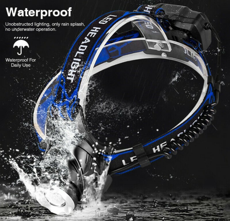 THL2019 LED HEADLAMP RECHARGEABLE HEADLIGHT ZOOMABLE HEAD TORCH LAMP FLASHLIGHT