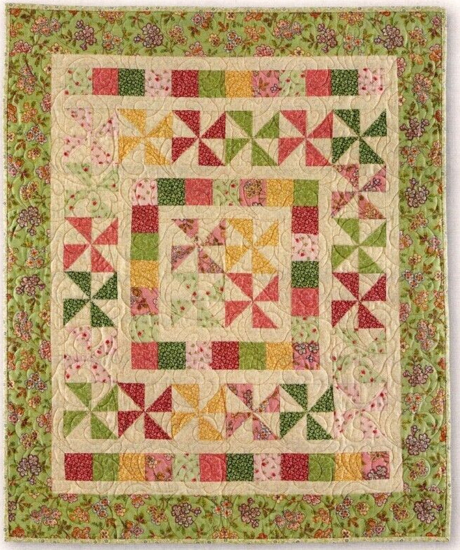 Spinning Sisters Quilt Pattern Pieced CM
