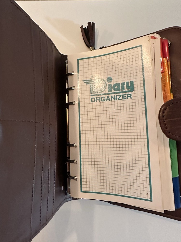 Vintage Diary Organiser with pockets 1999