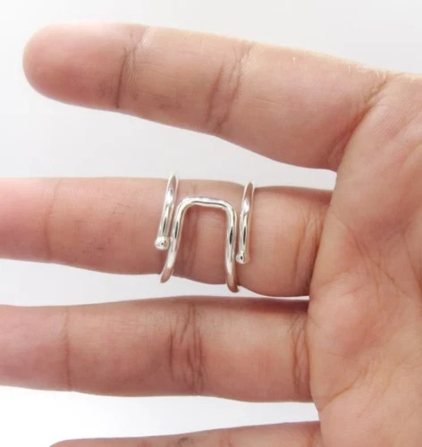 Solid 925 Sterling Silver Band Ring Unique Design Handmade Jewelry Ring All Size