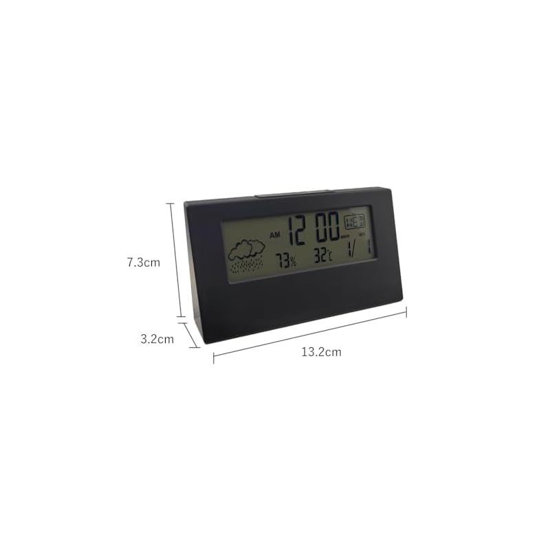 Digital Alarm Table Clock Loud Volume Backlight Easy Read Bedside Black