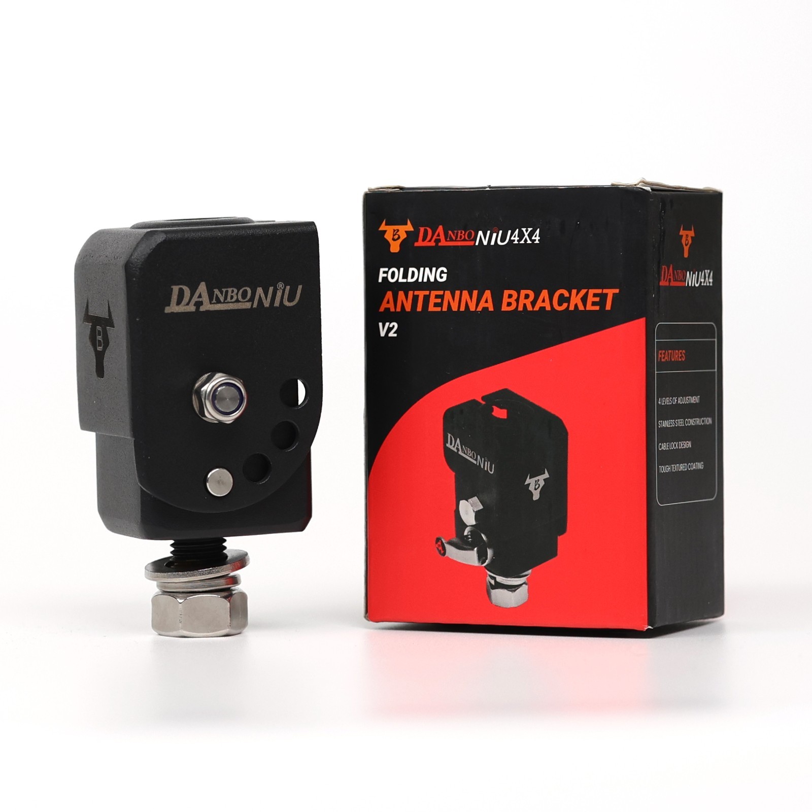 DANBO Fold-Down Antenna Mounting Bracket off-Road - Black