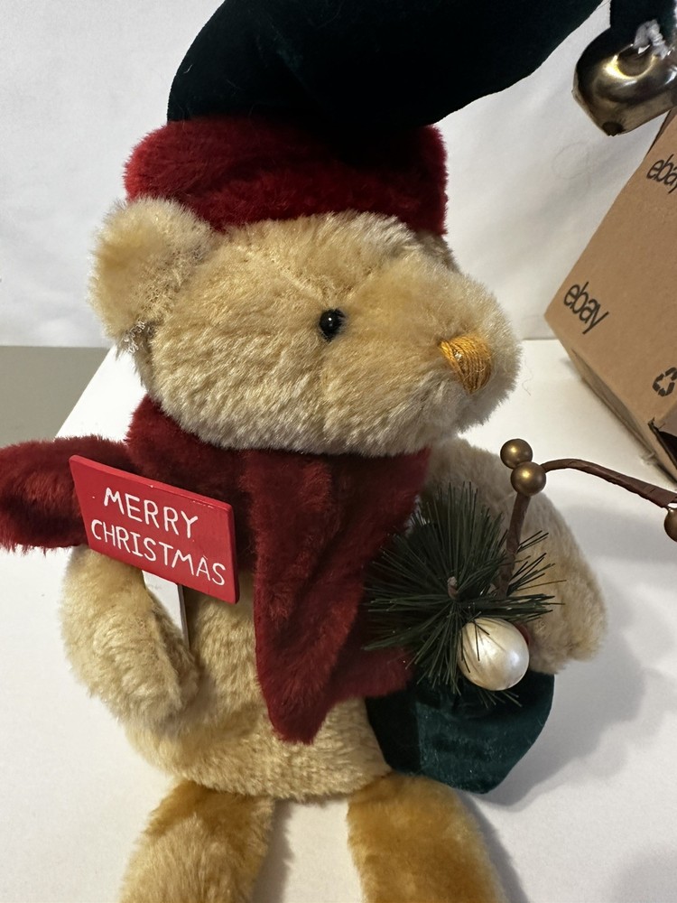 PLUSH CHRISTMAS BEAR SHELF SITTER
