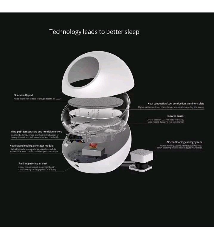 PETKIT P810 Cozy SMART PET HOUSE WHITE HEATED COOLED INDOOR CAT/DOG BED .