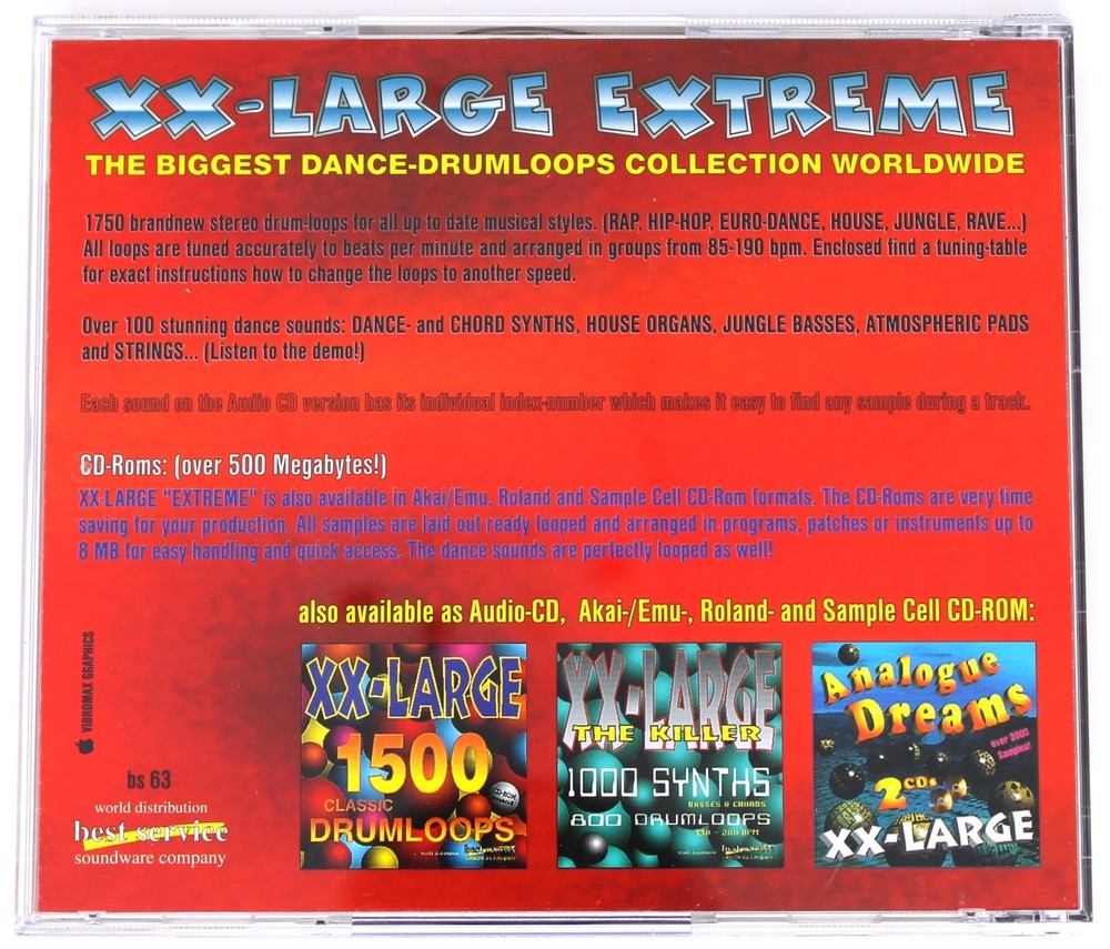 Best Service XX-Large Extreme Sample/Sound Library/Sampling CD