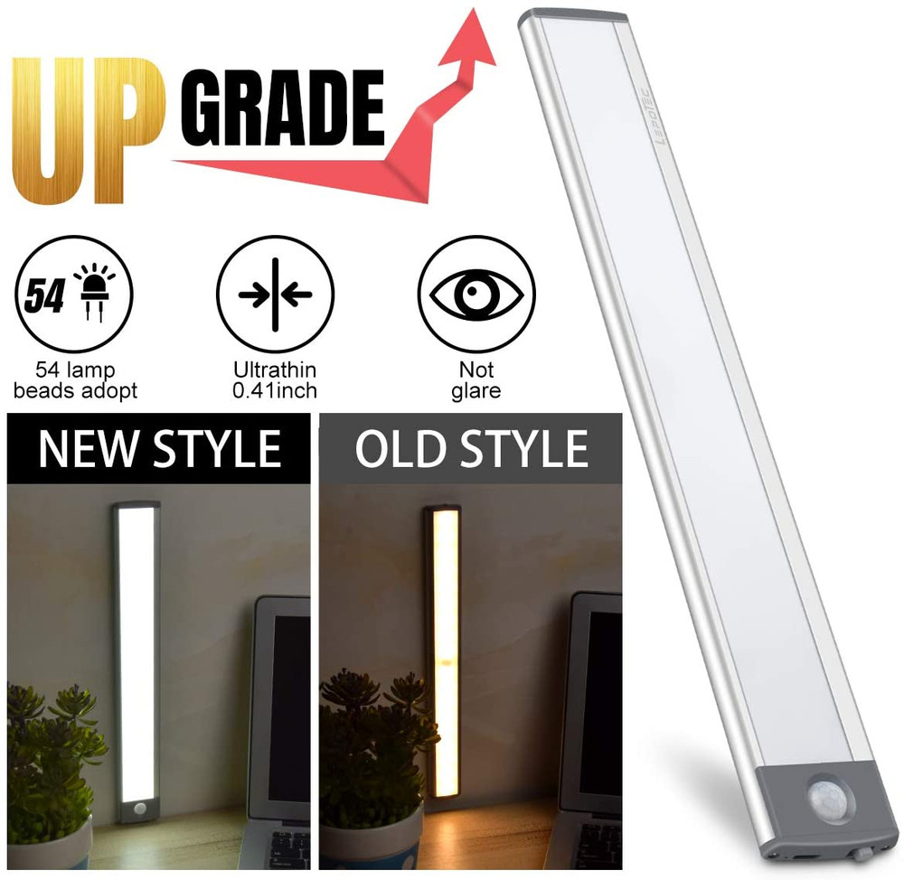 30-LED Motion Sensor Cabinet Light,Under Counter Closet Lighting, Wireless USB R