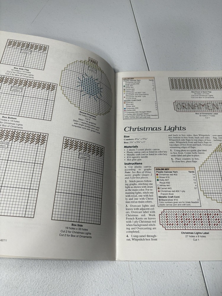 Plastic Canvas Christmas Coasters Pattern Booklet 10 Projects Angels Santa hats+