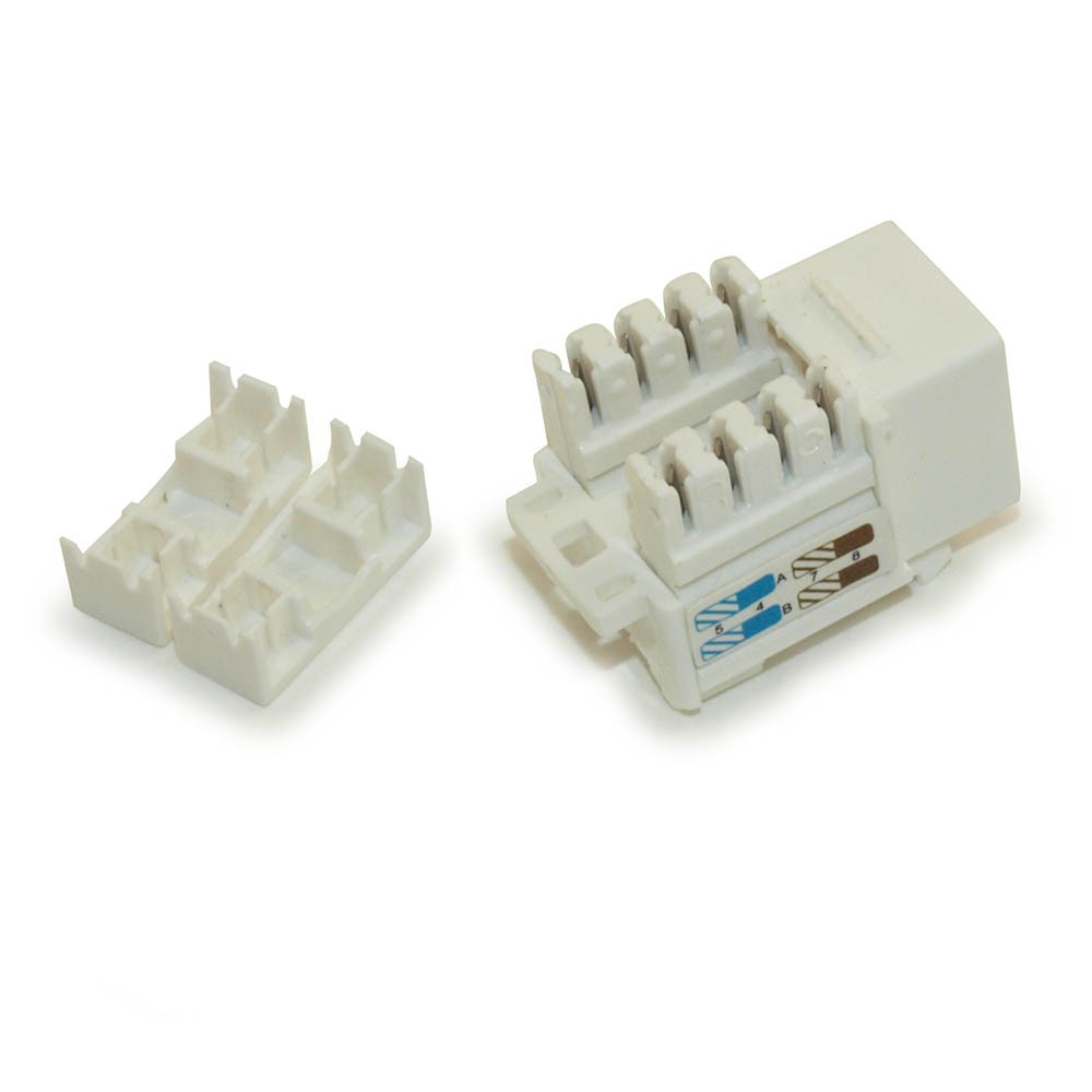 Keystone Jack Insert/Punch-down - Cat 6 RJ45 Networking White