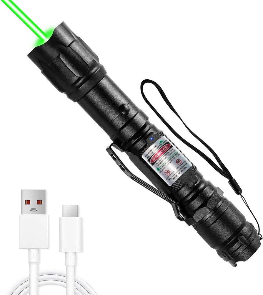 [Professional] Rechargeable Green Laser Pointer High Power Green Beam Light Long