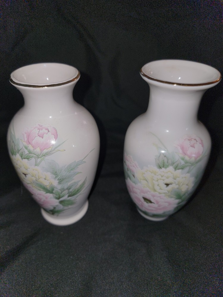 2 Interpur Ceramic Bud Vase 7 inch tall
