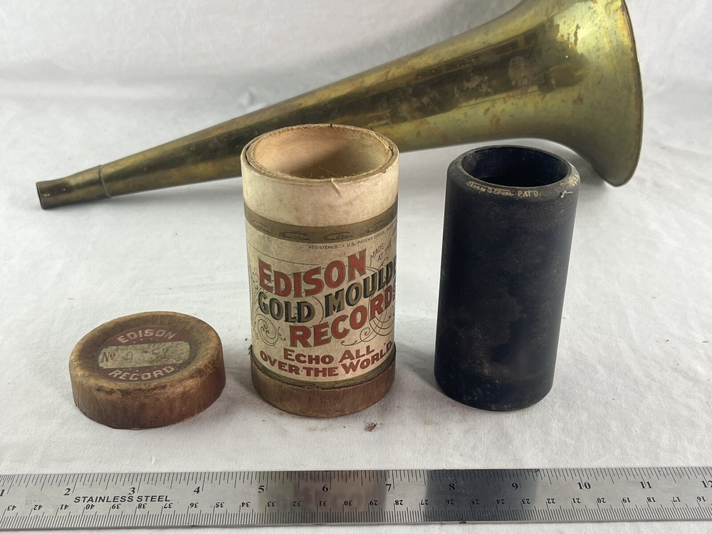 OG Edison Record/Sleeve W/cap As-is, Record Untested- Various Titles Unmatched