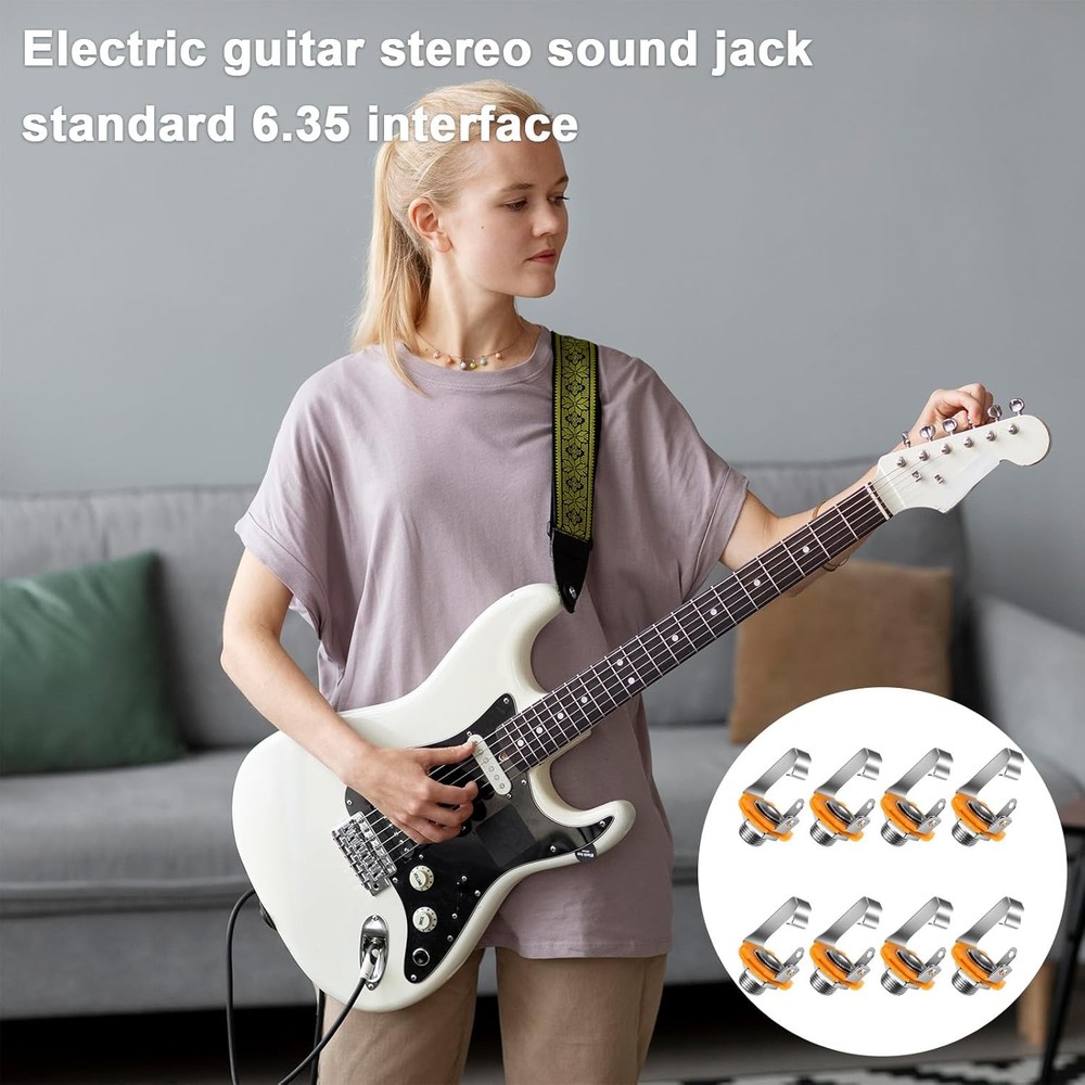 6.35Mm 1/4 Inch Female Mono TS Socket Panel Mount Jack Guitar Input Jack Socket