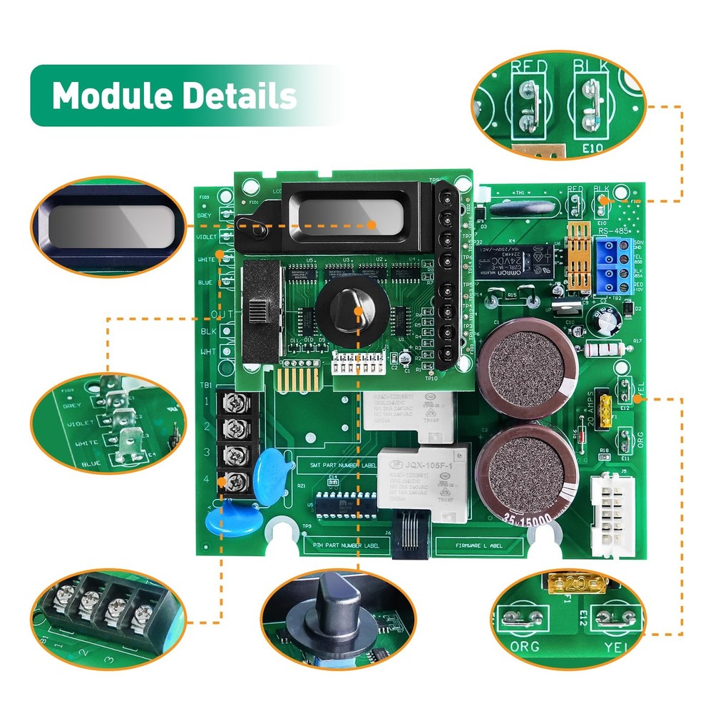 LUBISIAY GLX-PCB-RITE Main Circuit Board & GLX-PCB-DSP Display Green
