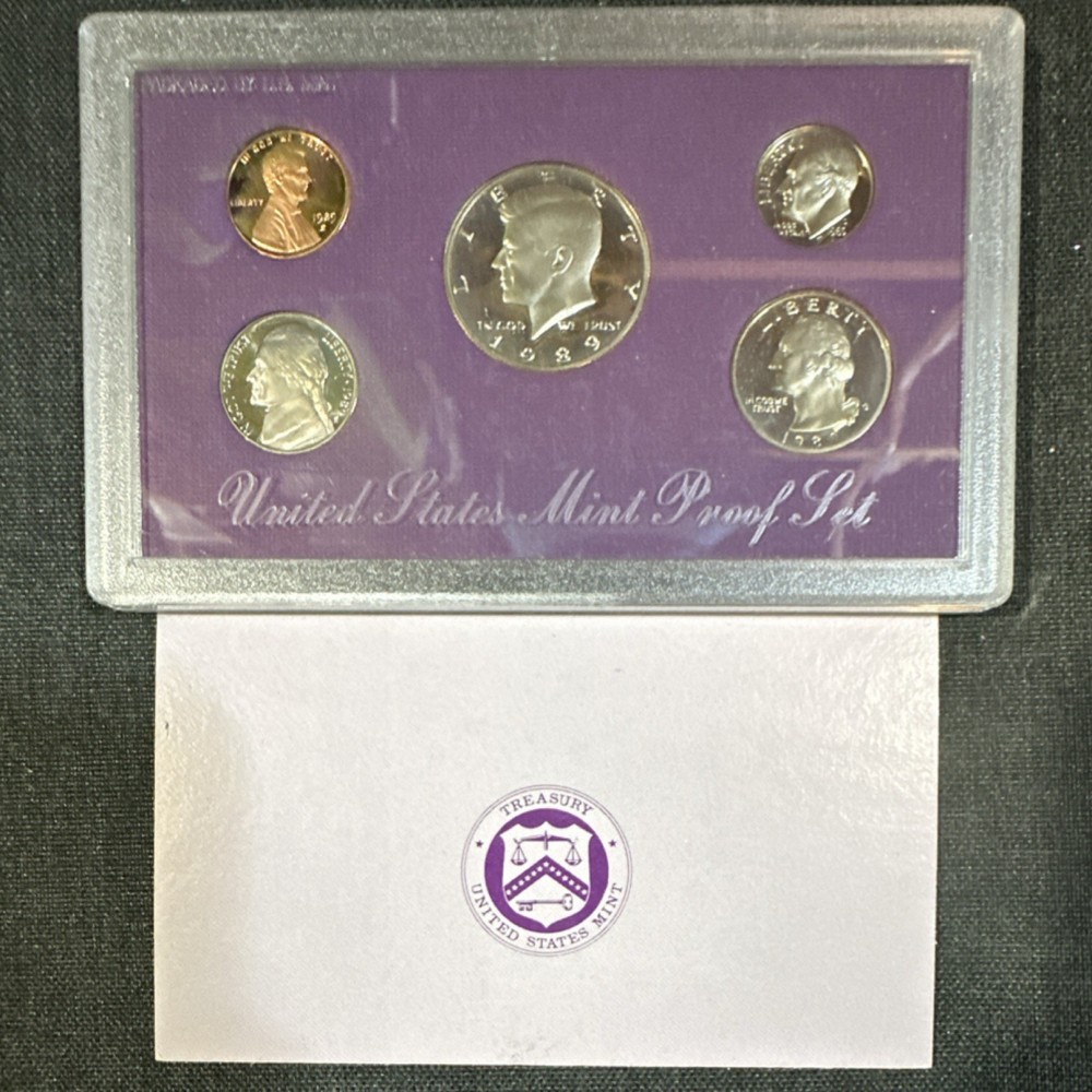 United States Mint 1989 Proof Set with Original Box and Specifications