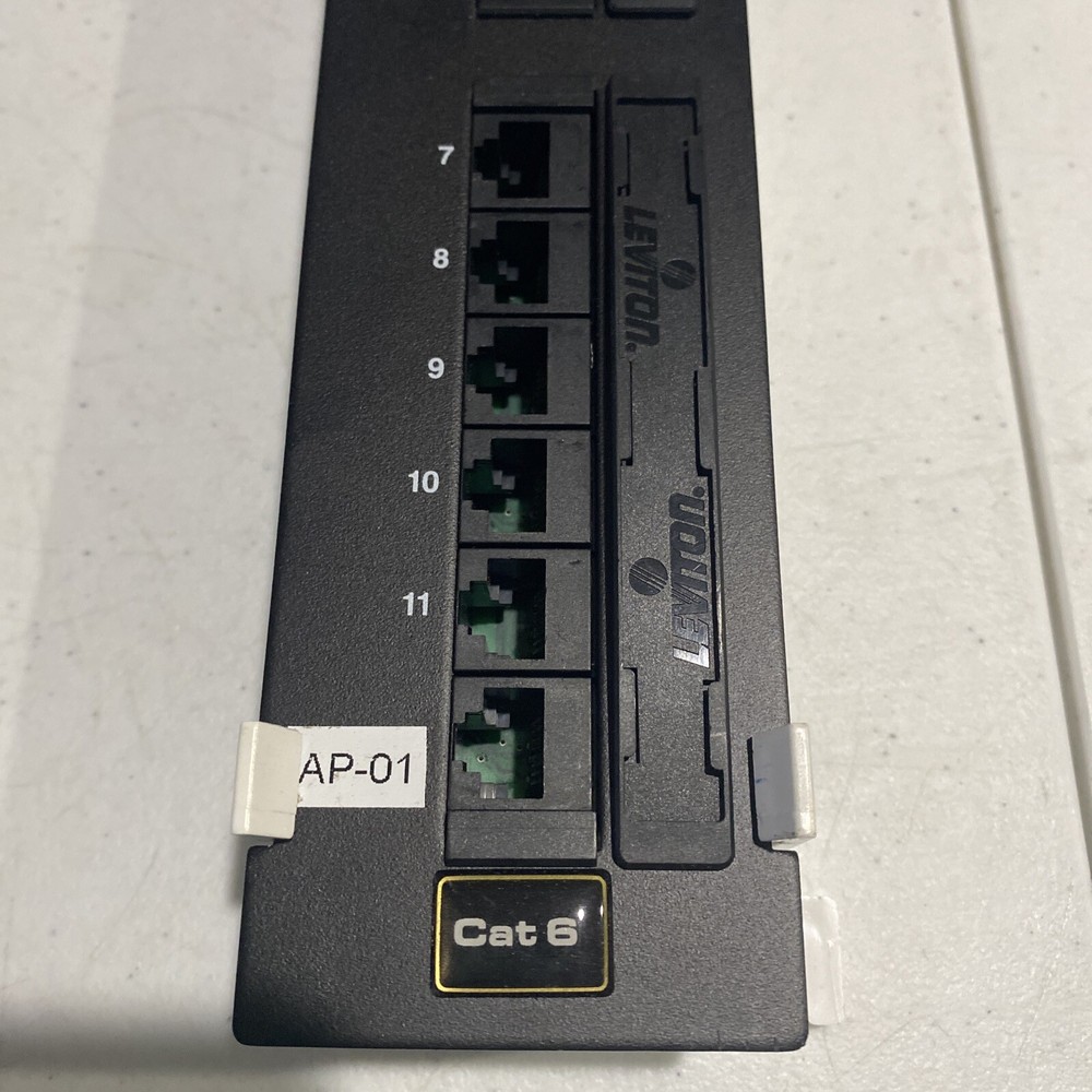 Leviton CAT 6 Flat Panel 12 Port Patch Block 004-69586-U89