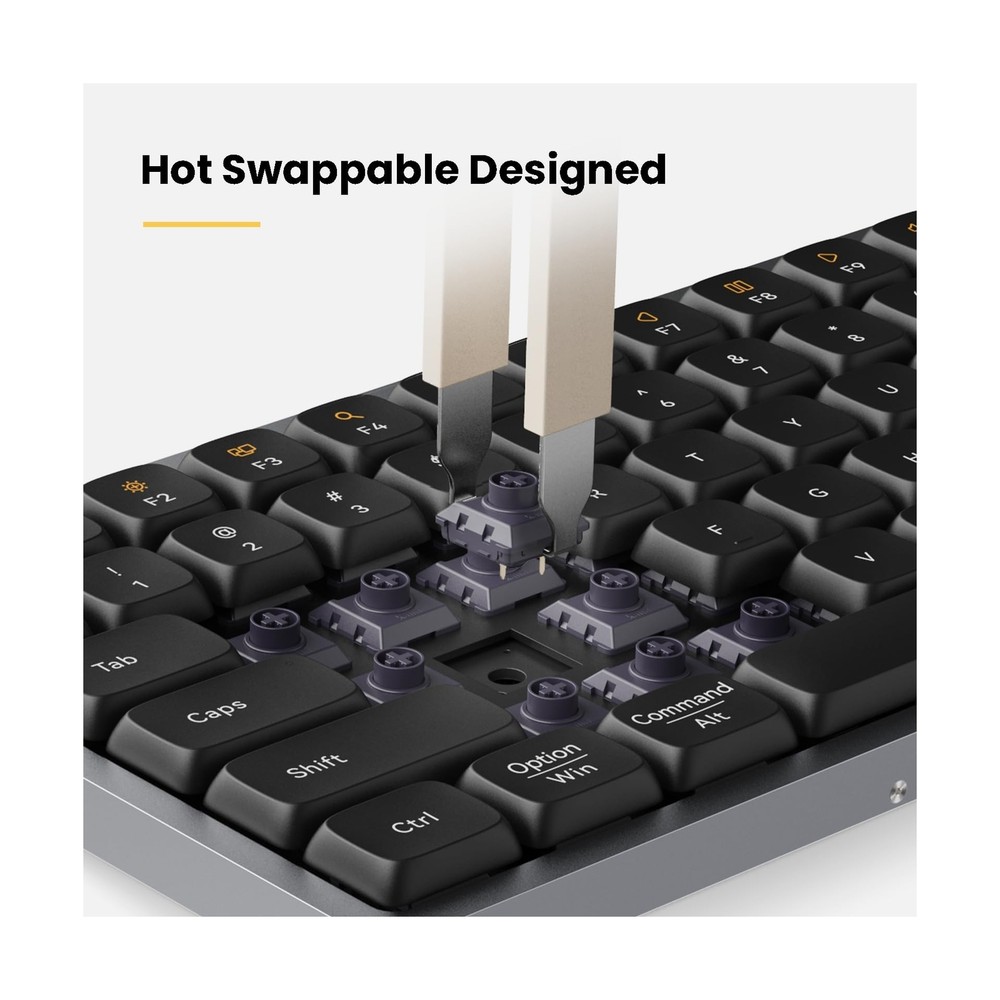 LOFREE Flow84 Low Profile Mechanical Keyboard, 75 Percent Rechargeable Wirele...