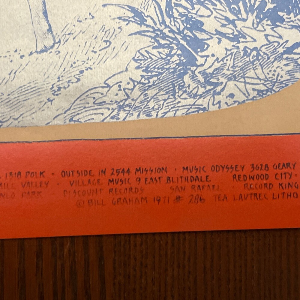 Moby Grape Spencer Davis 1971 BG 286 FINAL Fillmore Poster