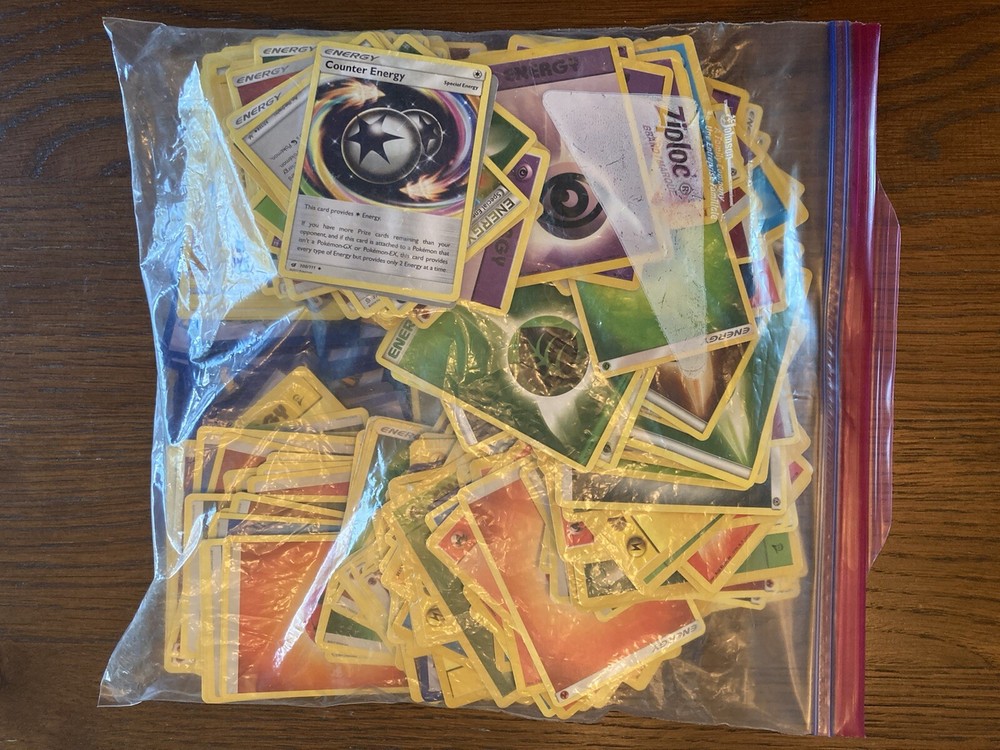 huge bag pokemon energy cards