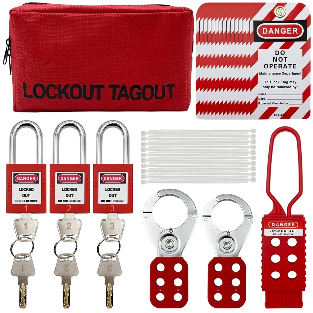 Lockout Tagout Kit with Safety Padlocks