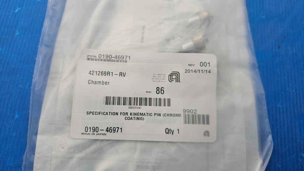 Applied materials AMAT 0190-46971 SPECIFICATION FOR KINEMATIC PIN