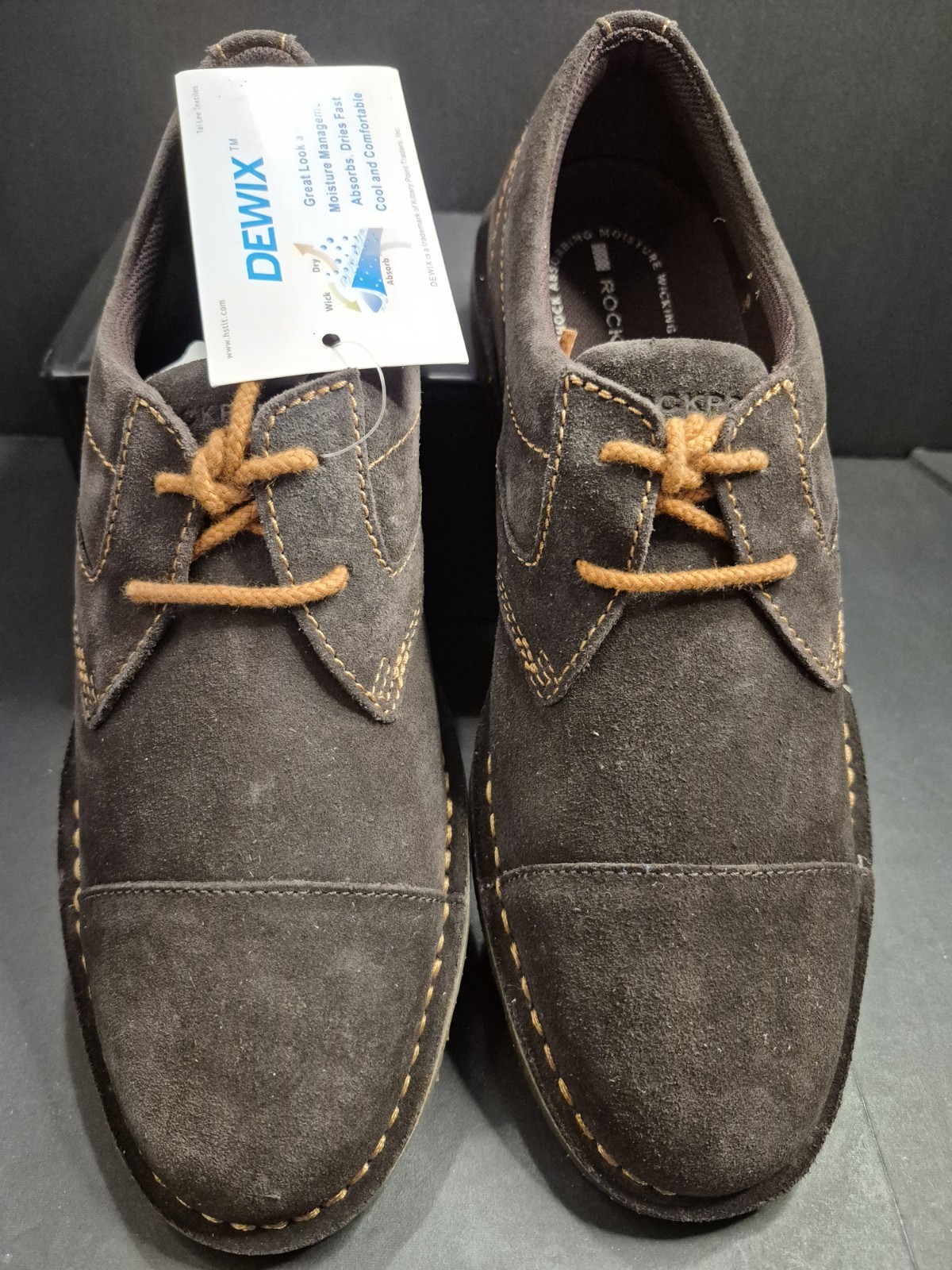 ROCKPORT ADIPRENE BY ADIDAS URBANEDGE CAP TOE BROWN SUEDE 10M V78320 NIB!