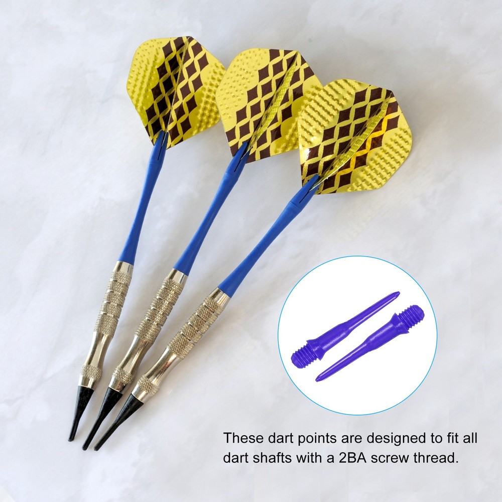 Plastic Dart Tips, 100 Pack 2BA Thread Soft Dart Tips Dart Accessories, Blue