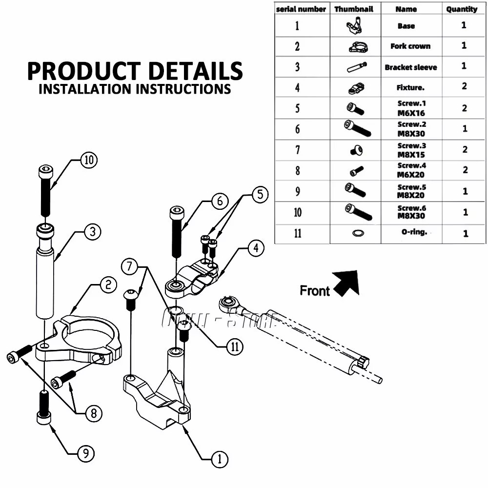 Steering Damper Stabilizer Mounting Bracket For Yamaha YZF-R7 2021-2022 2023