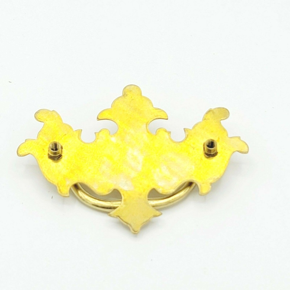 Vintage Brass Drawer Pull Chippendale Style Salvage Hardware SINGLE ONLY