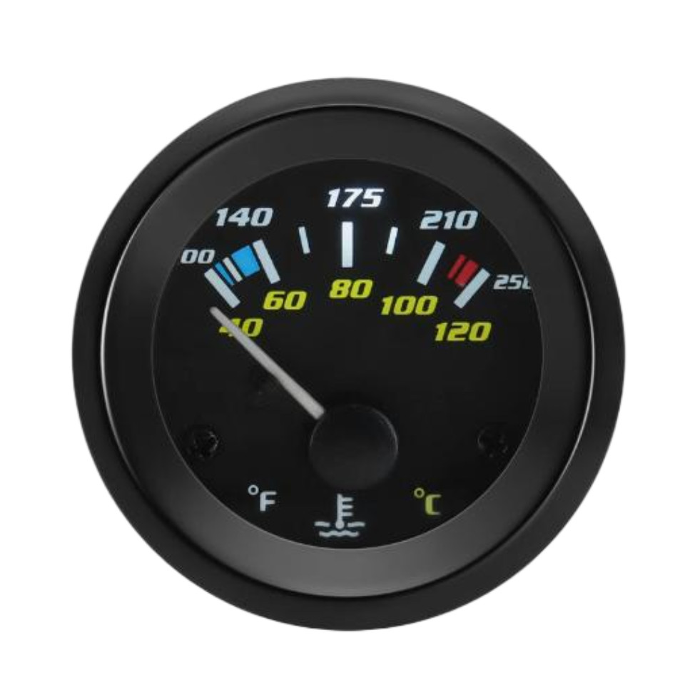 Universal 2" 52mm Pointer Water Temperature Gauge with Sensor 40~120°C&100~250℉