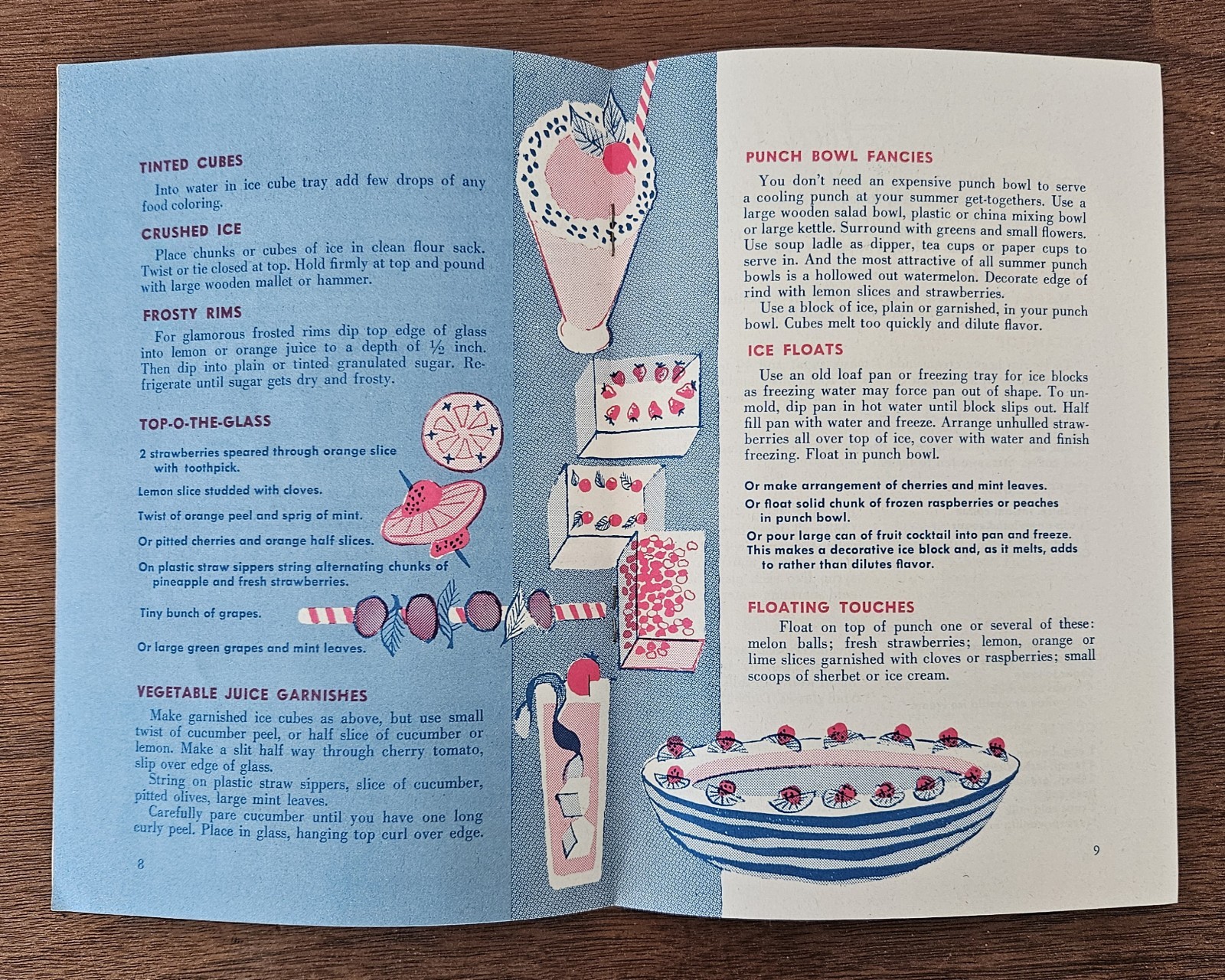 1957 Ford Motor Company Recipe Booklet For Employees "Cooling Summer Beverages"