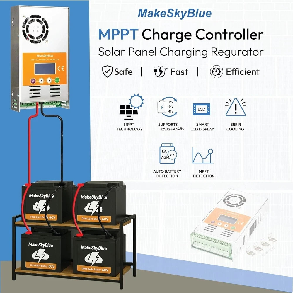 60A MPPT Charge Controller with CloudBOX Auto 12V/24V/48V Max 60A-V123+CloudBOX