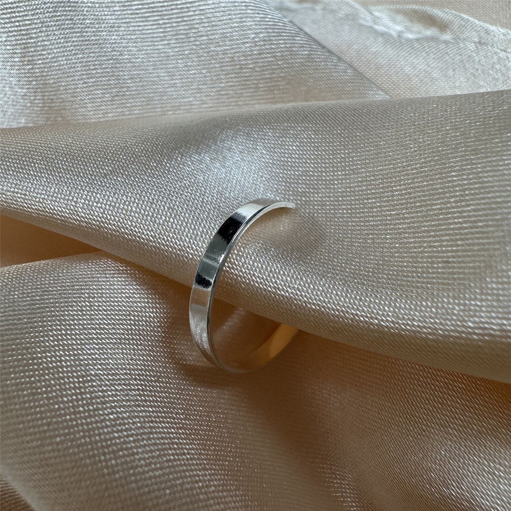 Sterling Silver 2mm Adjustable Plain Toe Ring Rings Band